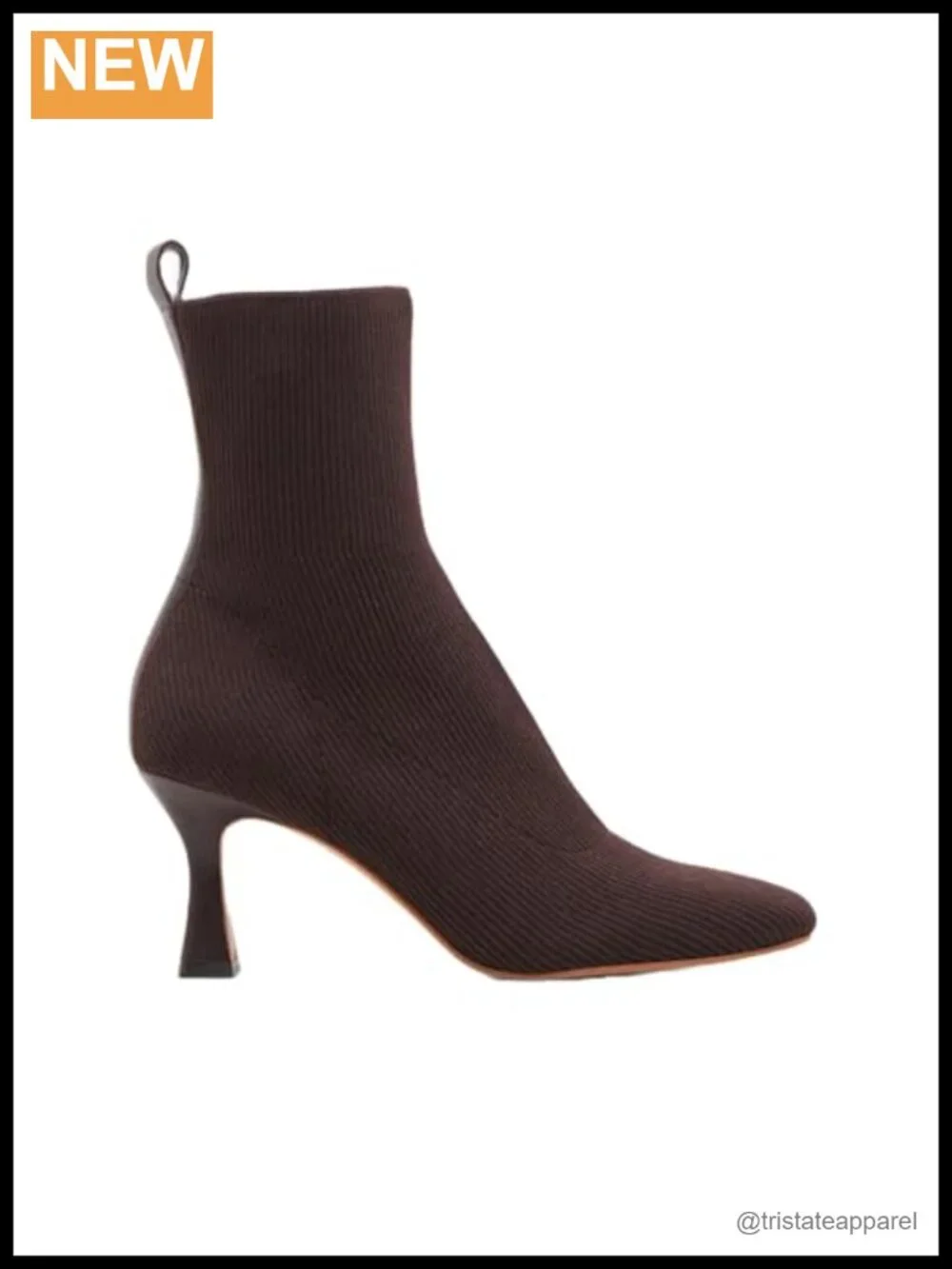 Chic Knit Ankle Booties for Women, Pull-On Block Heel Boots